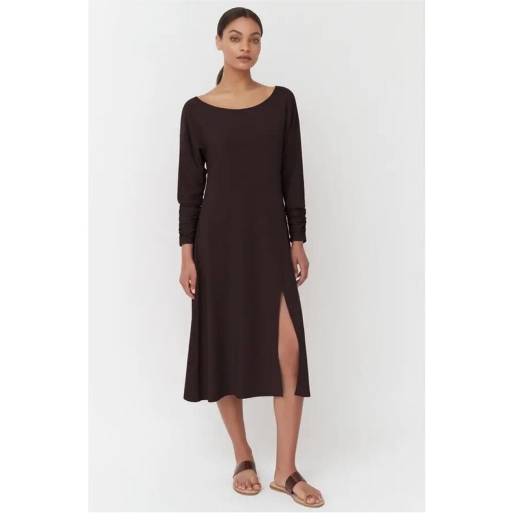 Cuyana Dolman Sleeve Dress in Chocolate